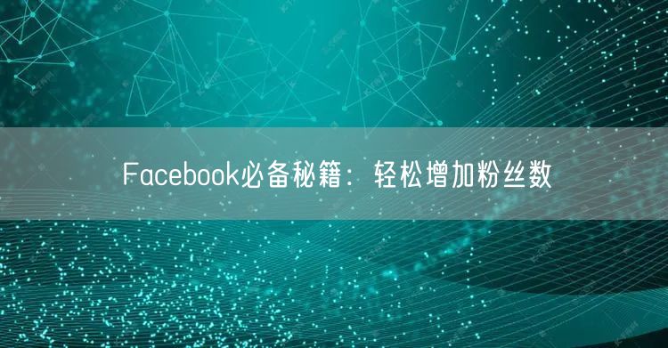 Facebook必备秘籍:轻松增加粉丝数