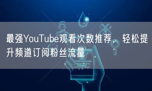 最强YouTube观看次数推荐,轻松提升频道订阅粉丝流量
