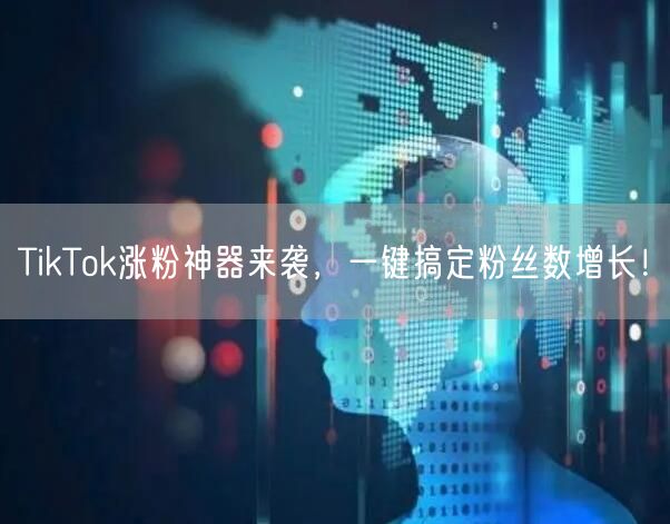 TikTok涨粉神器来袭,一键搞定粉丝数增长!