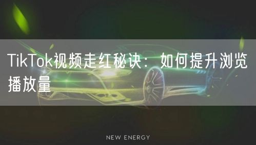 TikTok视频走红秘诀:如何提升浏览播放量