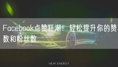 Facebook点赞狂潮!轻松提升你的赞数和粉丝数