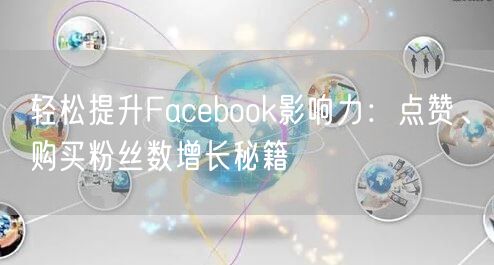 轻松提升Facebook影响力:点赞、购买粉丝数增长秘籍