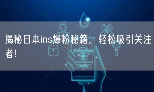 揭秘日本ins爆粉秘籍,轻松吸引关注者!