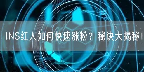 INS红人如何快速涨粉?秘诀大揭秘!