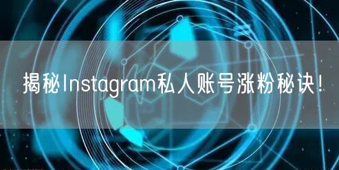 揭秘Instagram私人账号涨粉秘诀!