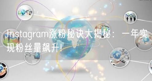 Instagram涨粉秘诀大揭秘:一年实现粉丝量飙升!