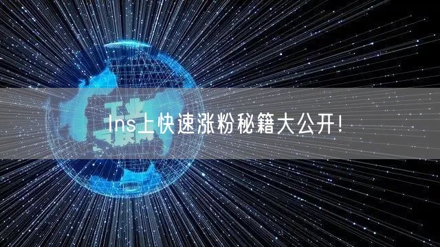 Ins上快速涨粉秘籍大公开!