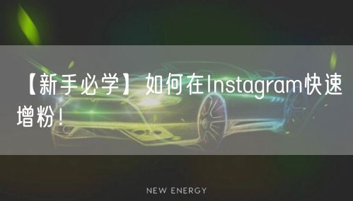 【新手必学】如何在Instagram快速增粉!