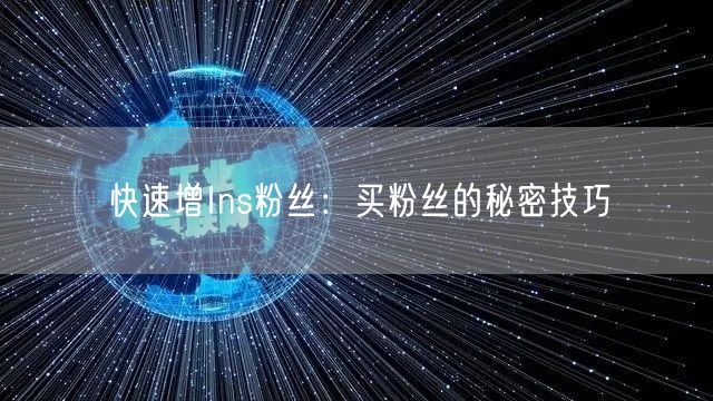 快速增Ins粉丝:买粉丝的秘密技巧