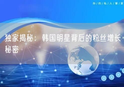 独家揭秘:韩国明星背后的粉丝增长秘密