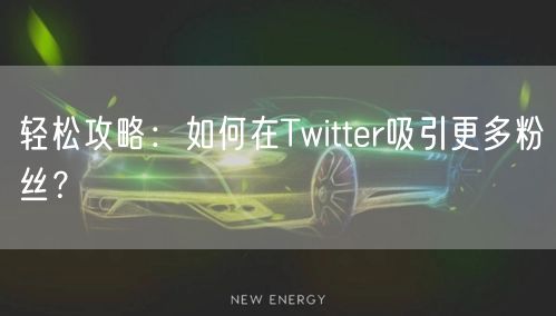 轻松攻略:如何在Twitter吸引更多粉丝?