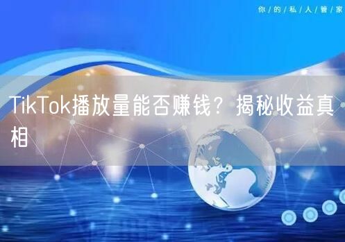 TikTok播放量能否赚钱?揭秘收益真相