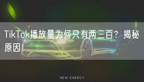 TikTok播放量为何只有两三百?揭秘原因!