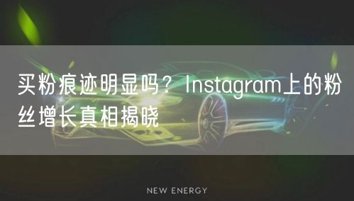 买粉痕迹明显吗?Instagram上的粉丝增长真相揭晓