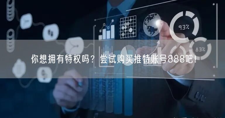 你想拥有特权吗?尝试购买推特账号888吧!