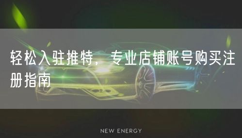 轻松入驻推特,专业店铺账号购买注册指南