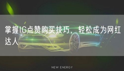 掌握IG点赞购买技巧，轻松成为网红达人