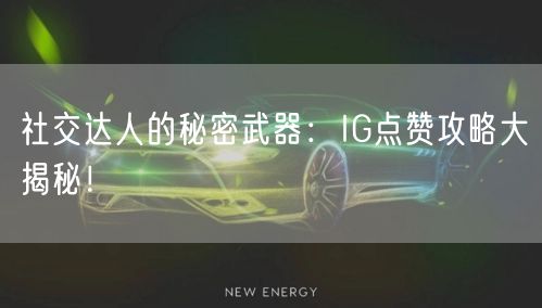 社交达人的秘密武器：IG点赞攻略大揭秘！