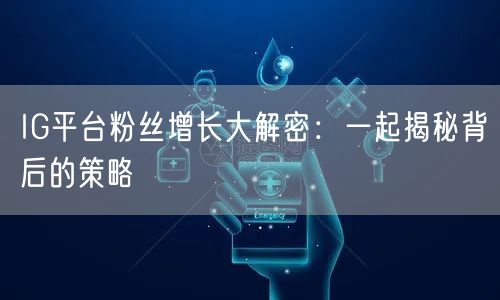 IG平台粉丝增长大解密:一起揭秘背后的策略