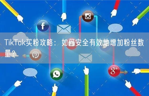 TikTok买粉攻略:如何安全有效地增加粉丝数量?
