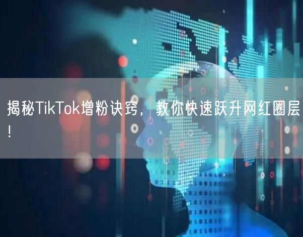 揭秘TikTok增粉诀窍，教你快速跃升网红圈层！