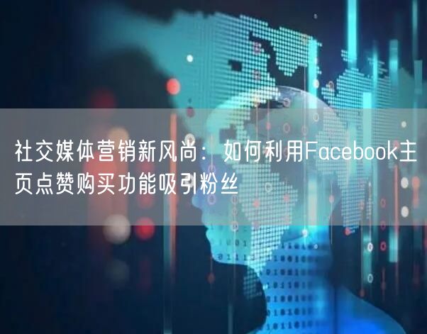 社交媒体营销新风尚:如何利用Facebook主页点赞购买功能吸引粉丝