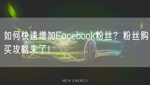 如何快速增加Facebook粉丝?粉丝购买攻略来了!