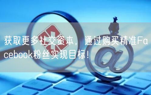 获取更多社交资本,通过购买精准Facebook粉丝实现目标!