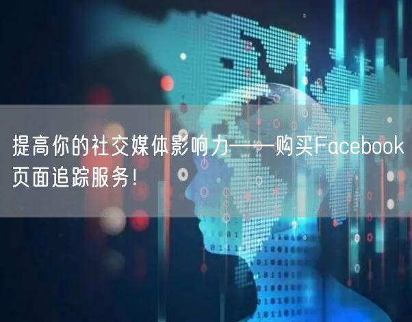 提高你的社交媒体影响力——购买Facebook页面追踪服务！