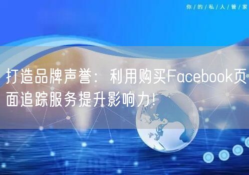 打造品牌声誉：利用购买Facebook页面追踪服务提升影响力！