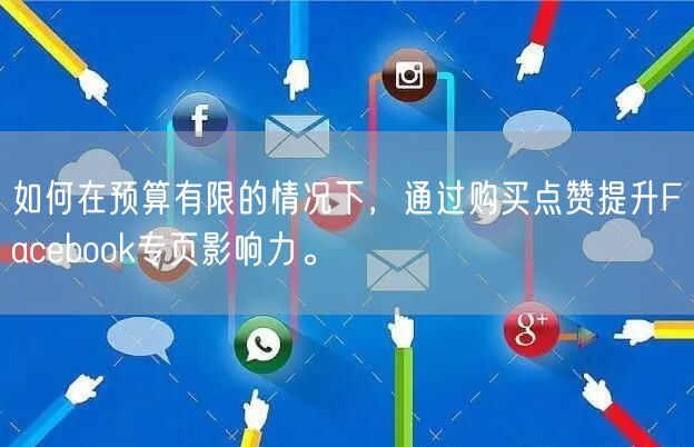 如何在预算有限的情况下，通过购买点赞提升Facebook专页影响力。