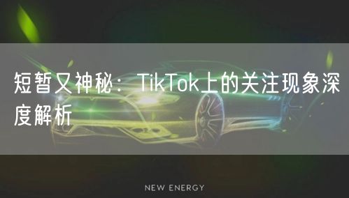 短暂又神秘：TikTok上的关注现象深度解析