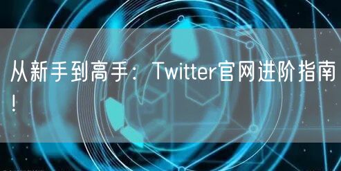 从新手到高手：Twitter官网进阶指南！