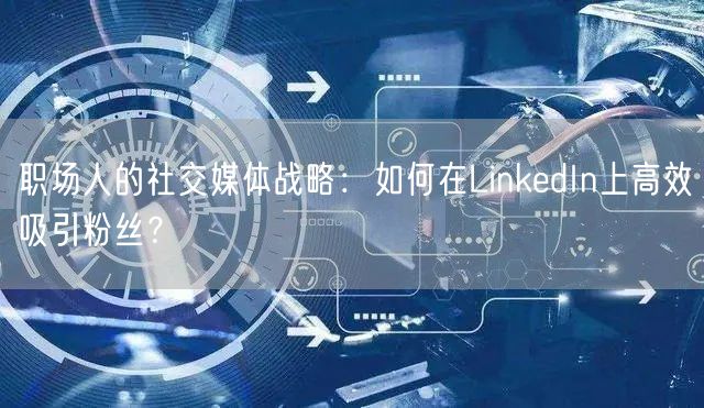 职场人的社交媒体战略：如何在LinkedIn上高效吸引粉丝？