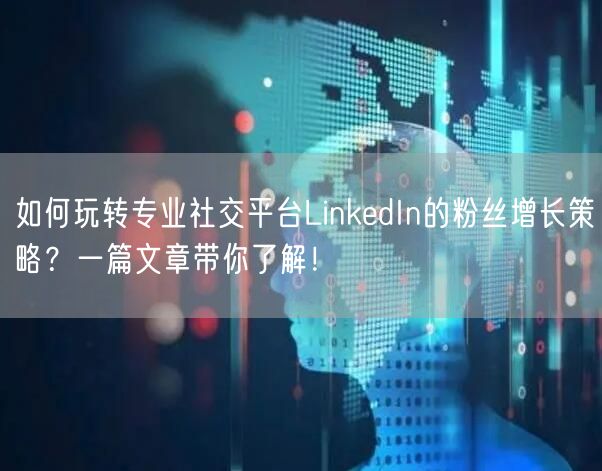 如何玩转专业社交平台LinkedIn的粉丝增长策略？一篇文章带你了解！