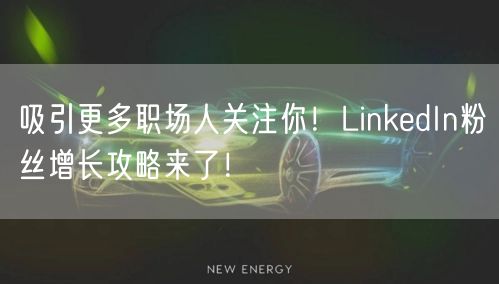 吸引更多职场人关注你！LinkedIn粉丝增长攻略来了！
